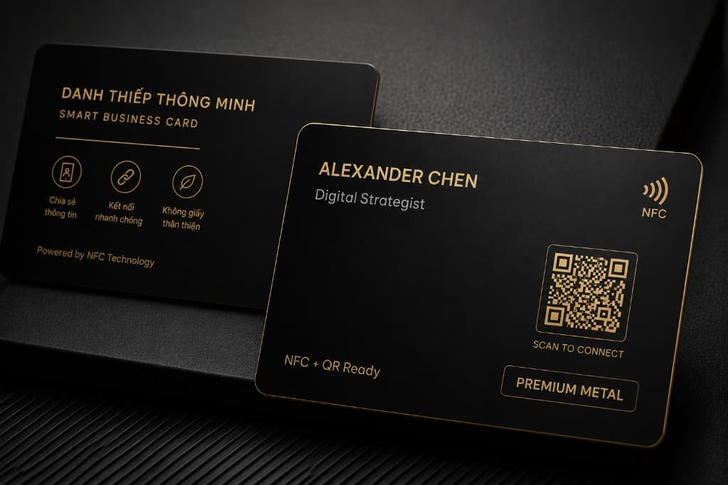 Thẻ NFC phiên bản đen vàng